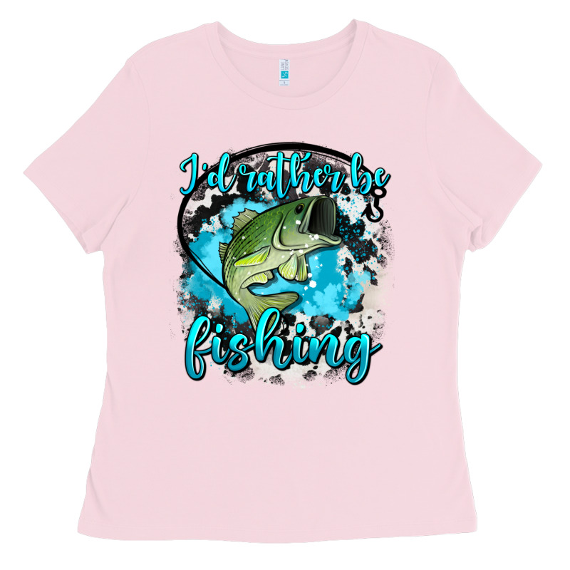 I D Rather Be Fishing Ladies Tee by AdoDesignShop | Teevron