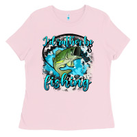 Bubblegum Pink i d rather be fishing Ladies Tee - AdoDesignShop