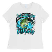 White i d rather be fishing Ladies Tee - AdoDesignShop