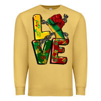 Antique Gold love juneteenth Premium Sweatshirt - CowGirlArtShop