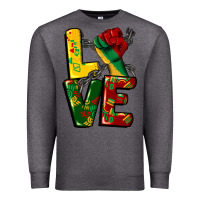 Charcoal Heather love juneteenth Premium Sweatshirt - CowGirlArtShop