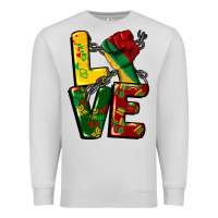 Dove Grey love juneteenth Premium Sweatshirt - CowGirlArtShop