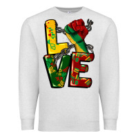 Oatmeal Heather love juneteenth Premium Sweatshirt - CowGirlArtShop