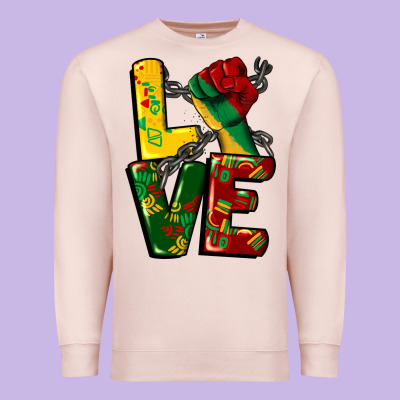 Love Juneteenth Premium Sweatshirt Designed By Cowgirlartshop