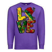 Purple love juneteenth Premium Sweatshirt - CowGirlArtShop