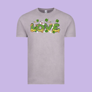 St Patricks Love Nurse Vintage Tee Designed By Maliassmallbusiness