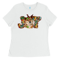 White shiba inu christmas joy Ladies Tee - RanaPortraitStore