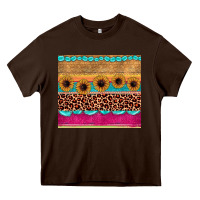 Chocolate Brown leopard sunflower gemstone Heavy Core Tee - JahusDesignShop