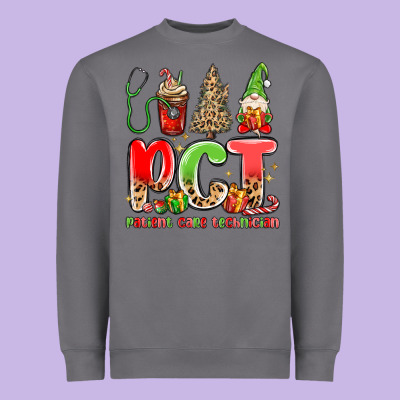 Pct Patient Care Technician Christmas Heavyweight Sweatshirt Designed By Maliassmallbusiness