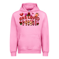 Fuchsia Pink one loved mini Urban Hoodie - FaDigitalArtStudio
