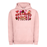 Pigment Salmon one loved mini Urban Hoodie - FaDigitalArtStudio