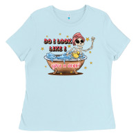 Baby Blue do i look like i give a duck Ladies Tee - JahusDesignShop