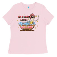 Bubblegum Pink do i look like i give a duck Ladies Tee - JahusDesignShop