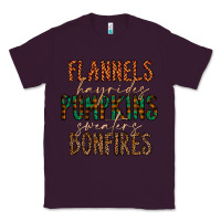 Plum flannels hayrides pumpkins bonfires Classic Tee - CowhideDigitalArt