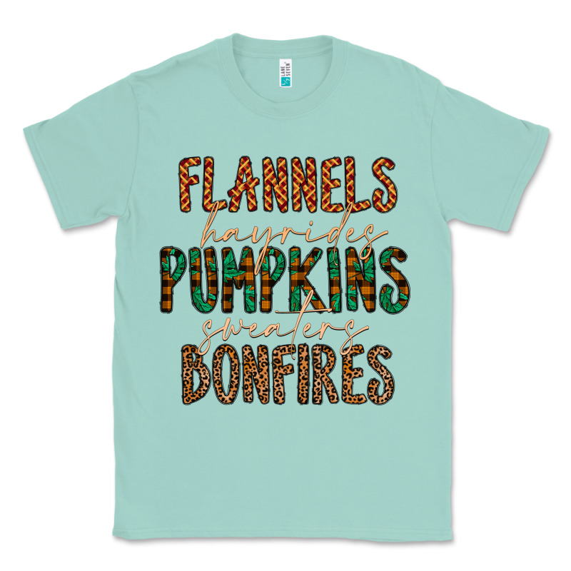 Flannels Hayrides Pumpkins Bonfires Classic Tee by CowhideDigitalArt | Teevron