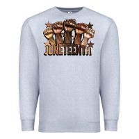 Heather Grey melanin juneteenth Premium Sweatshirt - CowGirlArtShop