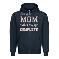 Navy Being A Mom Makes My Life Complete For dark Zipper Hoodie - Bettercallsaul