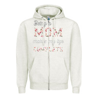 Oatmeal Heather Being A Mom Makes My Life Complete For dark Zipper Hoodie - Bettercallsaul