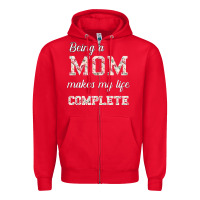 Red Being A Mom Makes My Life Complete For dark Zipper Hoodie - Bettercallsaul