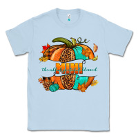 Dusty Blue Thankful grateful blessed mini pumpkin Classic Tee - NancyCooperArtShop
