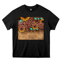 Black leopard glitter sunflower gemstone Heavy Core Tee - JahusDesignShop