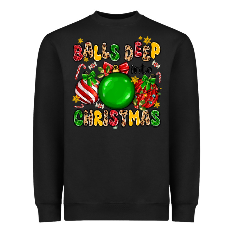 Balls Deep Into Christmas Heavyweight Sweatshirt by MaliasSmallBusiness | Teevron