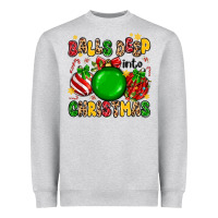 Heather Grey balls deep into christmas Heavyweight Sweatshirt - MaliasSmallBusiness