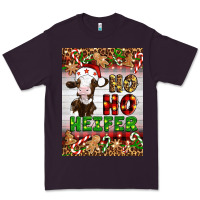 Plum Christmas Ho Ho Ho Heifer Premium Tee - Artiststas