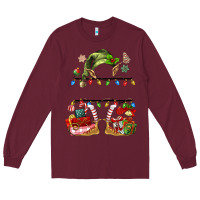 Burgundy customize christmas elf Long Sleeve Tee - MaliasSmallBusiness