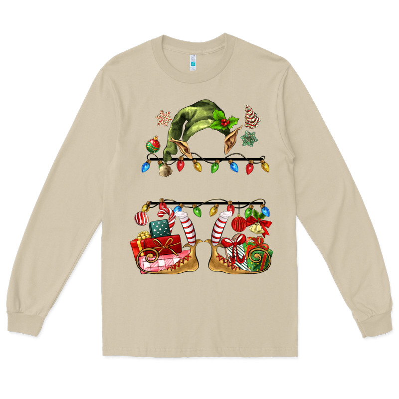 Customize Christmas Elf Long Sleeve Tee by MaliasSmallBusiness | Teevron