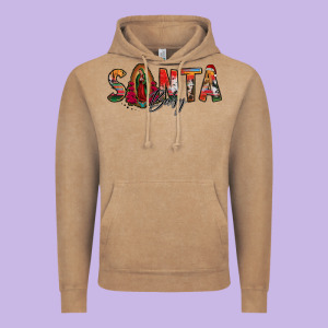 Santa Baby Lady Of Guadalupe Vintage Hoodie Designed By Jasminsmagicworld