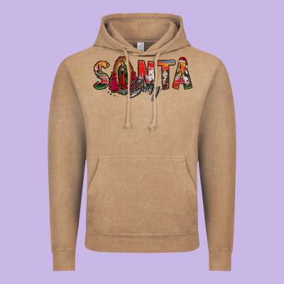 Santa Baby Lady Of Guadalupe Vintage Hoodie Designed By Jasminsmagicworld