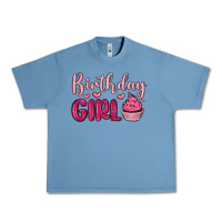 Pebble Blue birthday girl cupcake Urban Heavy Tee - MaliasSmallBusiness