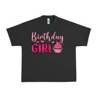 Pigment Black birthday girl cupcake Urban Heavy Tee - MaliasSmallBusiness