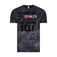 Cloud Black a mixture of spoiled and ill get it my damn self Vintage Tee - MaliasSmallBusiness