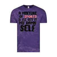 Cloud Purple a mixture of spoiled and ill get it my damn self Vintage Tee - MaliasSmallBusiness