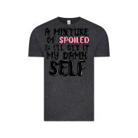 Vintage Black a mixture of spoiled and ill get it my damn self Vintage Tee - MaliasSmallBusiness
