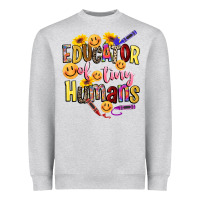 Heather Grey educator of tiny humans Heavyweight Sweatshirt - NancyCooperArtShop