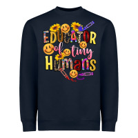 Navy educator of tiny humans Heavyweight Sweatshirt - NancyCooperArtShop