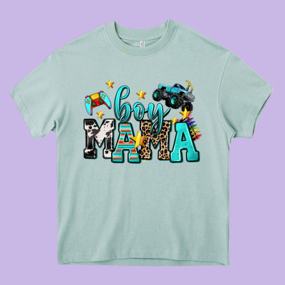 Boy Mama Heavy Core Tee Designed By Adodesignshop