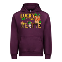 Mauve Wine lucky a latte Urban Hoodie - FaDigitalArtStudio