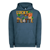 Pigment Midnight Navy lucky a latte Urban Hoodie - FaDigitalArtStudio