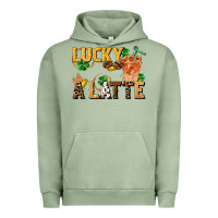 Pigment Oil Green lucky a latte Urban Hoodie - FaDigitalArtStudio