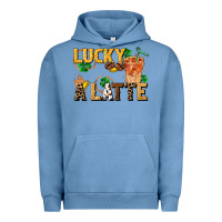 Pigment Pebble Blue lucky a latte Urban Hoodie - FaDigitalArtStudio