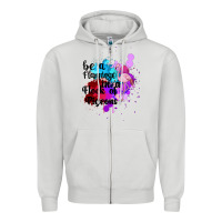 Dove Grey Be a Flamingo in a Flock of Pigeons Zipper Hoodie - Bettercallsaul