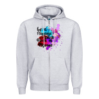 Heather Grey Be a Flamingo in a Flock of Pigeons Zipper Hoodie - Bettercallsaul
