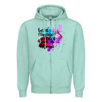 Seafoam Be a Flamingo in a Flock of Pigeons Zipper Hoodie - Bettercallsaul