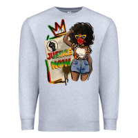 Heather Grey juneteenth justice now Premium Sweatshirt - CowGirlArtShop