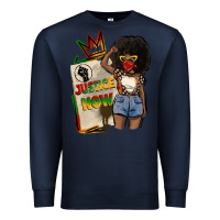 Navy juneteenth justice now Premium Sweatshirt - CowGirlArtShop