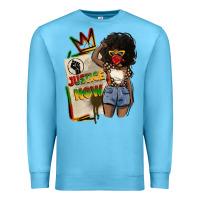 Ocean Blue juneteenth justice now Premium Sweatshirt - CowGirlArtShop